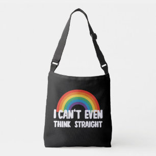 Ik Kan Niet Eens Rechtuit Denken Grappige Hbtq Tro Crossbody Tas
