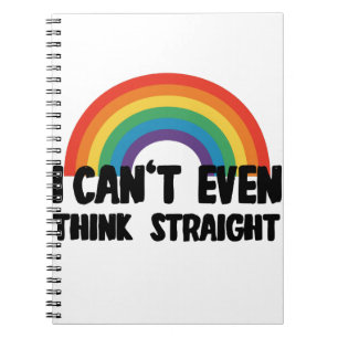 Ik Kan Niet Eens Rechtuit Denken Grappige Hbtq Tro Notitieboek