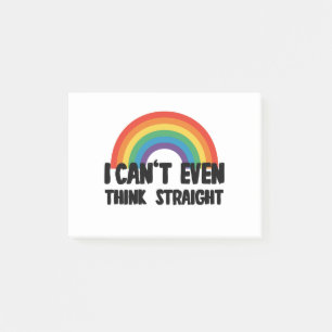 Ik Kan Niet Eens Rechtuit Denken Grappige Hbtq Tro Post-it® Notes