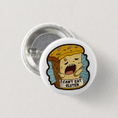 Ik kan niet eten. ronde button 3,2 cm (Voorkant /achterkant)