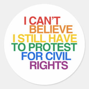 IK KAN NIET GELOVEN DAT IK NOG STEEDS MOET PROTEST RONDE STICKER