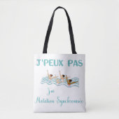 Ik kan niet gesynchroniseerd zwemmen tote bag (Voorkant)