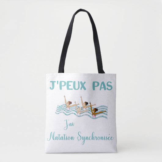 Ik kan niet gesynchroniseerd zwemmen tote bag (Voorkant)