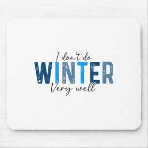 Ik Kan Niet Goed tegen de Winter, Retro Kerstmis L Muismat
