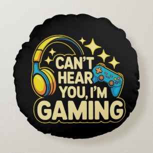 Ik kan niet horen dat ik aan het gamen ben - Funny Rond Kussen