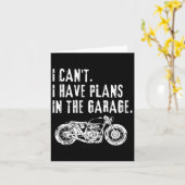 Ik kan niet, ik heb plannen in de garage auto moto kaart (Gele Bloem)