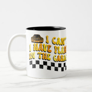 Ik Kan Niet, Ik Heb Plannen In De Garage Automecha Tweekleurige Koffiemok
