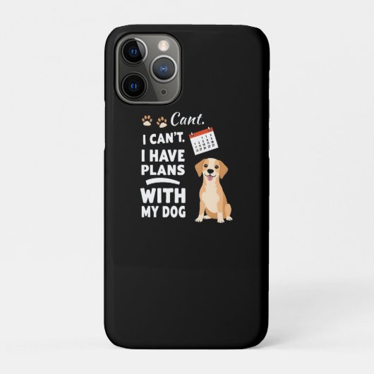 Ik Kan Niet, Ik Heb Plannen Met Mijn Hond – Grappi Case-Mate iPhone Case (Achterkant)