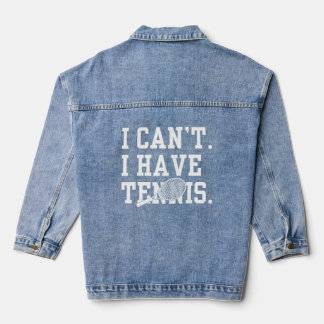 Ik kan niet, ik heb tennis denim jacket