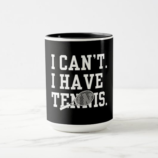 Ik kan niet, ik heb tennis mok (Midden)
