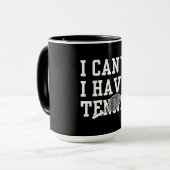 Ik kan niet, ik heb tennis mok (Voorkant links)