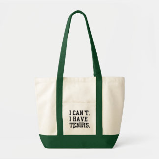 Ik kan niet, ik heb tennis tote bag