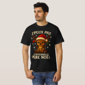 ik kan niet, ik wacht op de kerstman t-shirt (Voorkant volledig)
