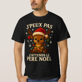 ik kan niet, ik wacht op de kerstman t-shirt