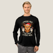 Ik Kan Niet Ik Wacht Op Kerstman Tri-Blend Shirt (Voorkant)