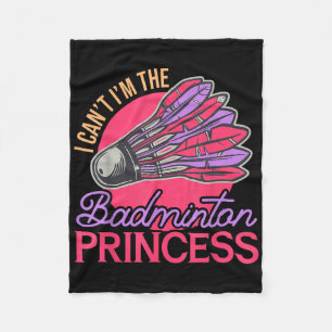 Ik kan niet in de badminton princess atleet spelen fleece deken
