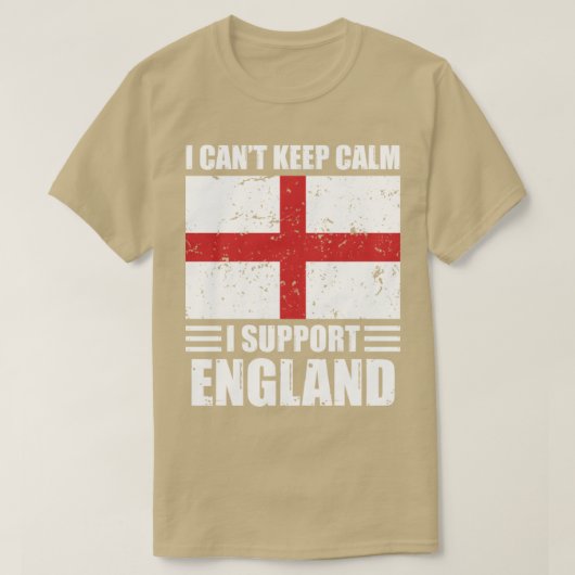 Ik kan niet kalm blijven... ik steun de engelse Fo T-shirt (Design voorkant)