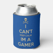 Ik kan niet kalm blijven, in een gamer Cozie Blikjeskoeler (Blikje Voorkant)