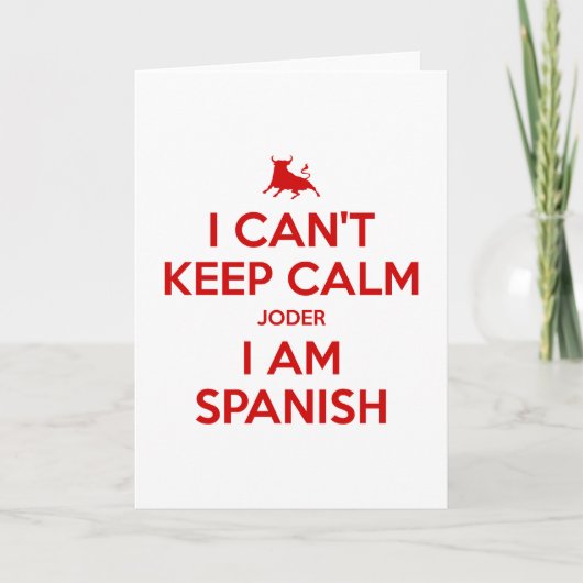 Ik kan niet kalm houden. bedankkaart (Voorkant)