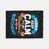 Ik kan niet kalm houden... het is mijn Broeder Bir Fleece Deken (Voorkant (Horizontaal))