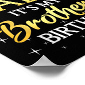 Ik kan niet kalm houden. Het is mijn broer Birthda Poster (Hoek)