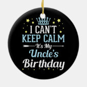Ik kan niet kalm houden... het is m'n oom. keramisch ornament (Achterkant)