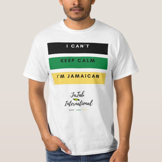 Ik kan niet kalm houden, ik ben Jamaican T-Shirt (Voorkant)