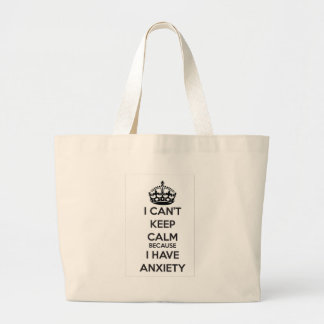 Ik kan niet kalm houden omdat ik bang ben grote tote bag