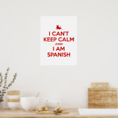 Ik kan niet kalm houden. poster (Keuken)