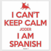 Ik kan niet kalm houden. sticker (Vel)