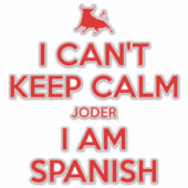 Ik kan niet kalm houden. sticker (Voorkant)