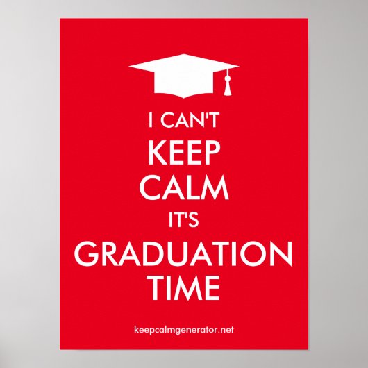 Ik kan niet kalmeren, het is afstuderen tijd voor  poster (Voorkant)