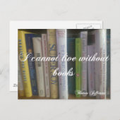 Ik kan niet leven zonder boeken briefkaart (Voorkant / Achterkant)