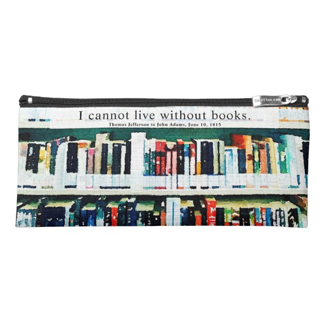 Ik kan niet leven zonder boeken, citaat Jefferson Etui (Voorkant)