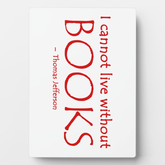 Ik kan niet leven zonder boeken fotoplaat (voorkant)