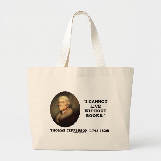 Ik kan niet leven zonder boeken grote tote bag (Voorkant)