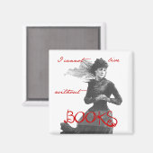 Ik kan niet leven zonder boeken magneet (Voorkant / Achterkant)