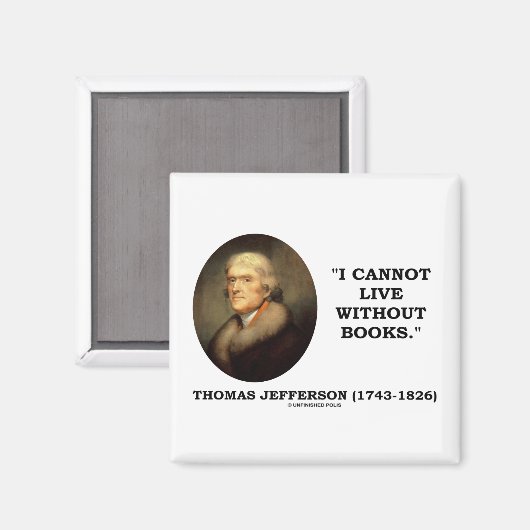 Ik kan niet leven zonder boeken magneet (Voorkant / Achterkant)