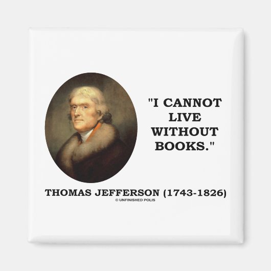 Ik kan niet leven zonder boeken magneet (Voorkant)