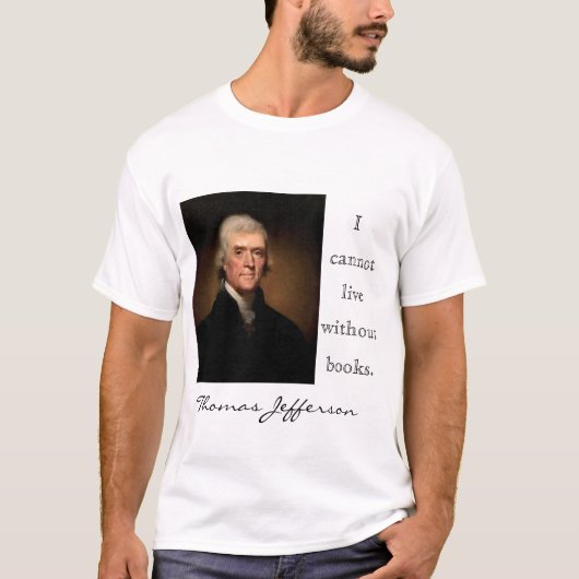 Ik kan niet leven zonder boeken. t-shirt (Voorkant)