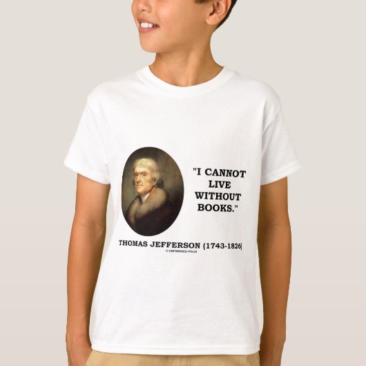 Ik kan niet leven zonder boeken t-shirt (Voorkant)