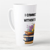 Ik kan niet leven zonder boekenliefhebber latte mok (Linkerhoek)