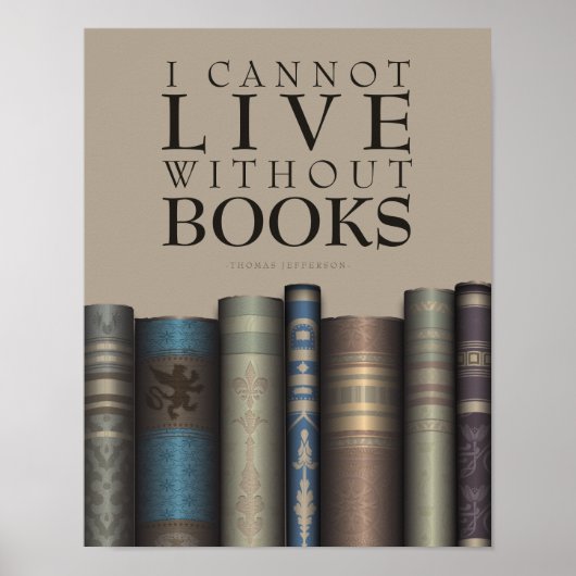 Ik kan niet leven zonder het Poster Boek Lover (Voorkant)