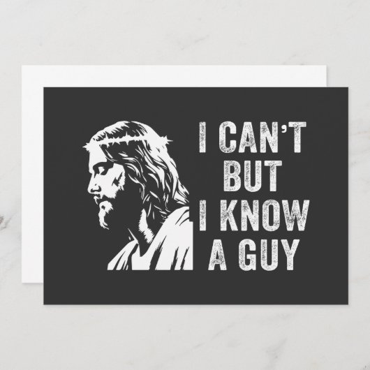 Ik kan niet, maar ik ken een man Christelijk geloo Kaart (Voorkant / Achterkant)