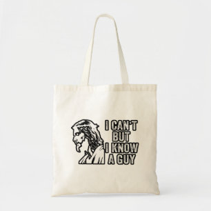 Ik kan niet, maar ik ken een man Christelijk geloo Tote Bag