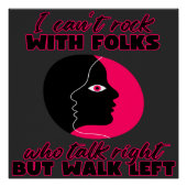 Ik kan niet met mensen rocken perfect poster (Voorkant)