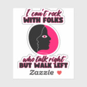 Ik kan niet met mensen rocken sticker (Vel)