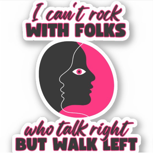 Ik kan niet met mensen rocken sticker (Voorkant)