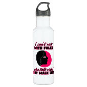 Ik kan niet met mensen rocken waterfles  (Voorkant)