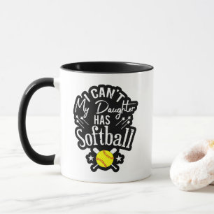 Ik Kan Niet Mijn Dochter Heeft Softbal Trots Ouder Mok